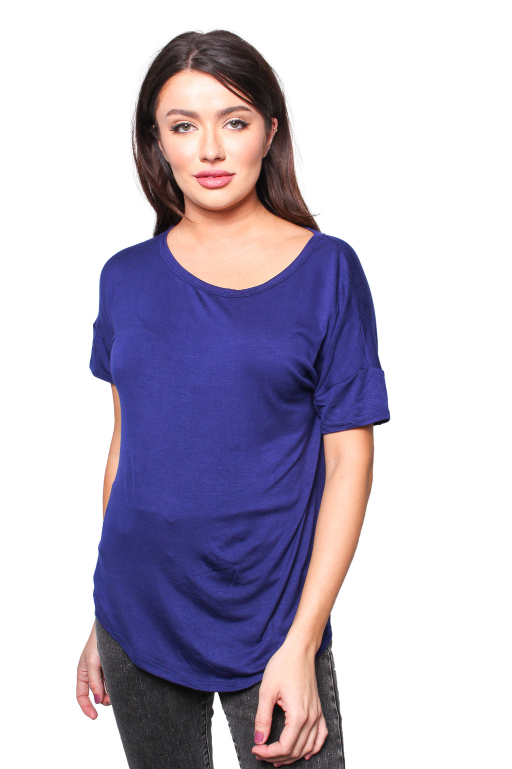 Women's Short Sleeve Round Neck Basic Top