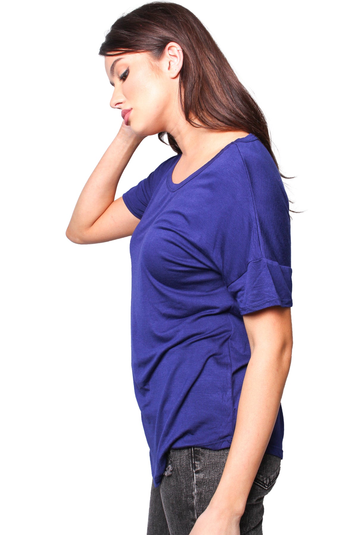 Women's Short Sleeve Round Neck Basic Top