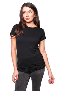 Women's Short Sleeve Round Neck Solid Top