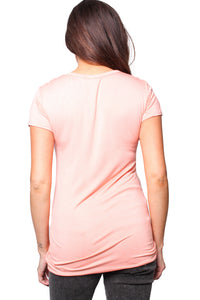 Women's Short Sleeve Round Neck Solid Top