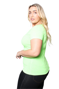 Women's Plus V-Neck Short Sleeve Shirt