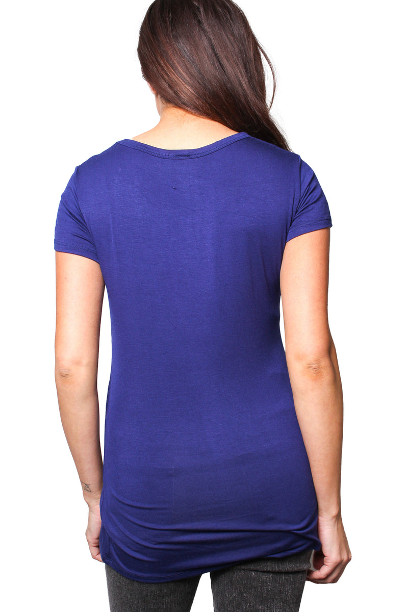 Women's Short Sleeve Round Neck Solid Top