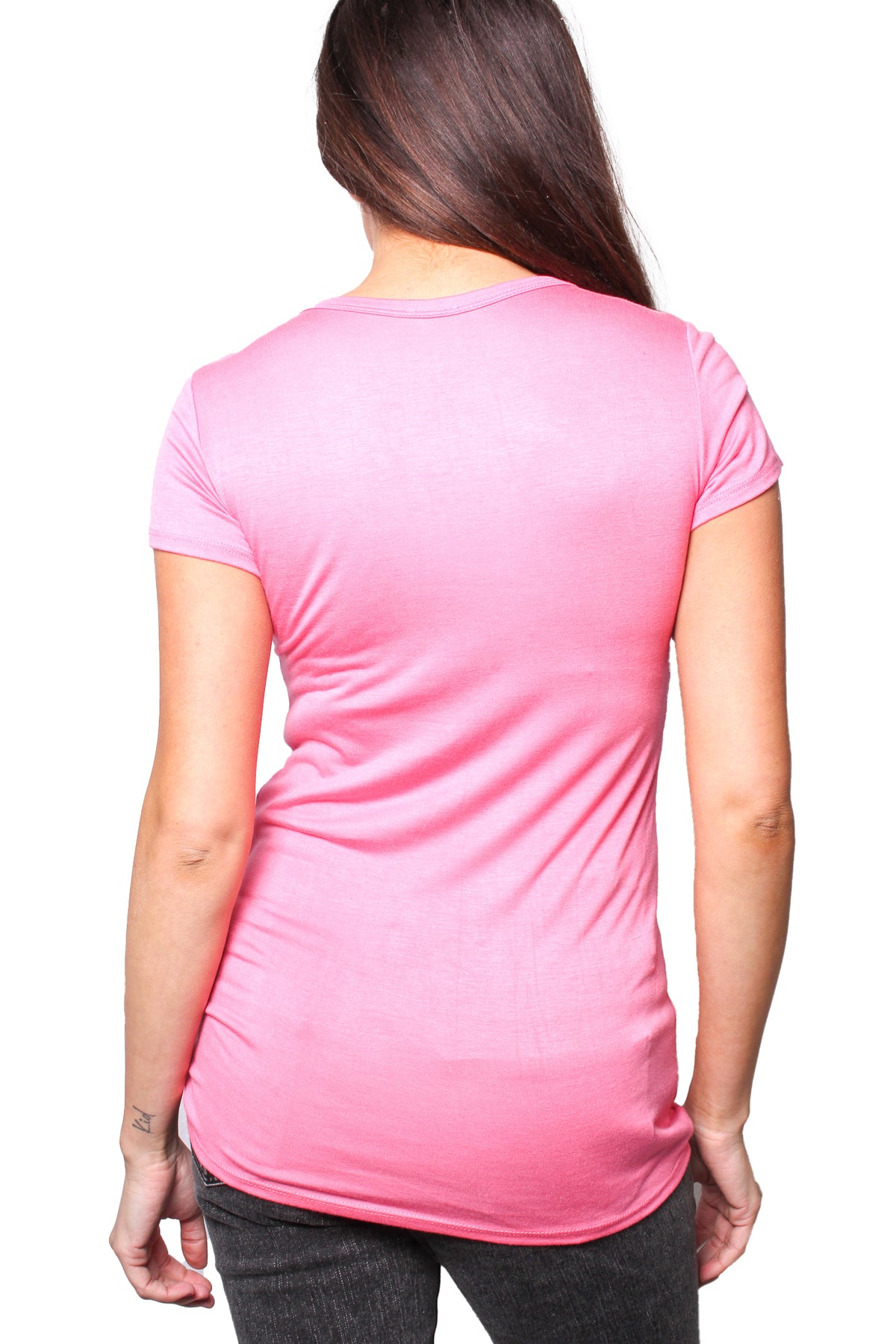 Women's Short Sleeve Round Neck Solid Top