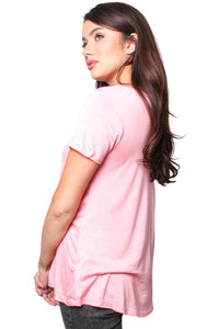 Women's Short Sleeve Scoop Neck Loose Top