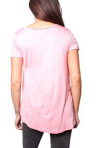 Women's Short Sleeve Scoop Neck Loose Top