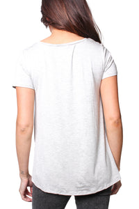 Women's Short Sleeve Scoop Neck Loose Top