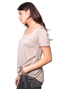 Women's Short Sleeve Scoop Neck Loose Top