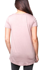 Women's Short Sleeve Scoop Neck Loose Top