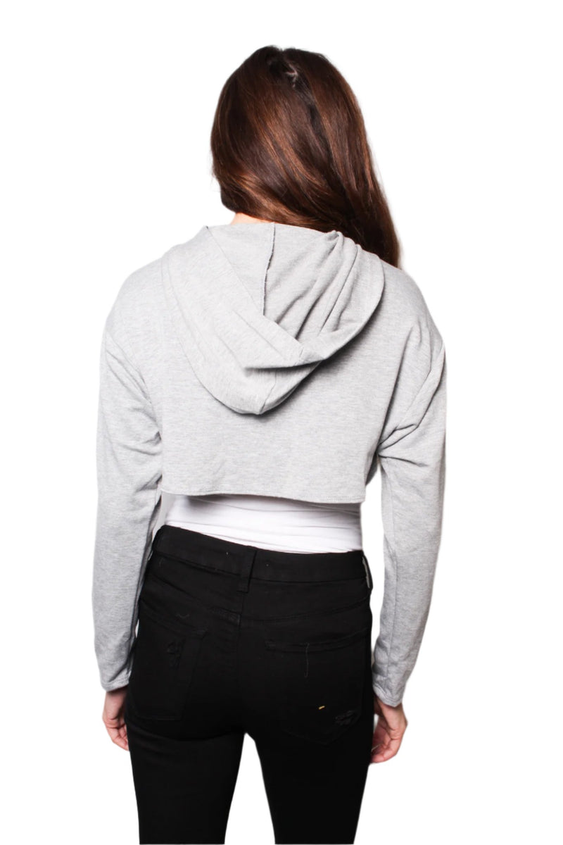 Women's Shrug Long Sleeves Crop Hoodie