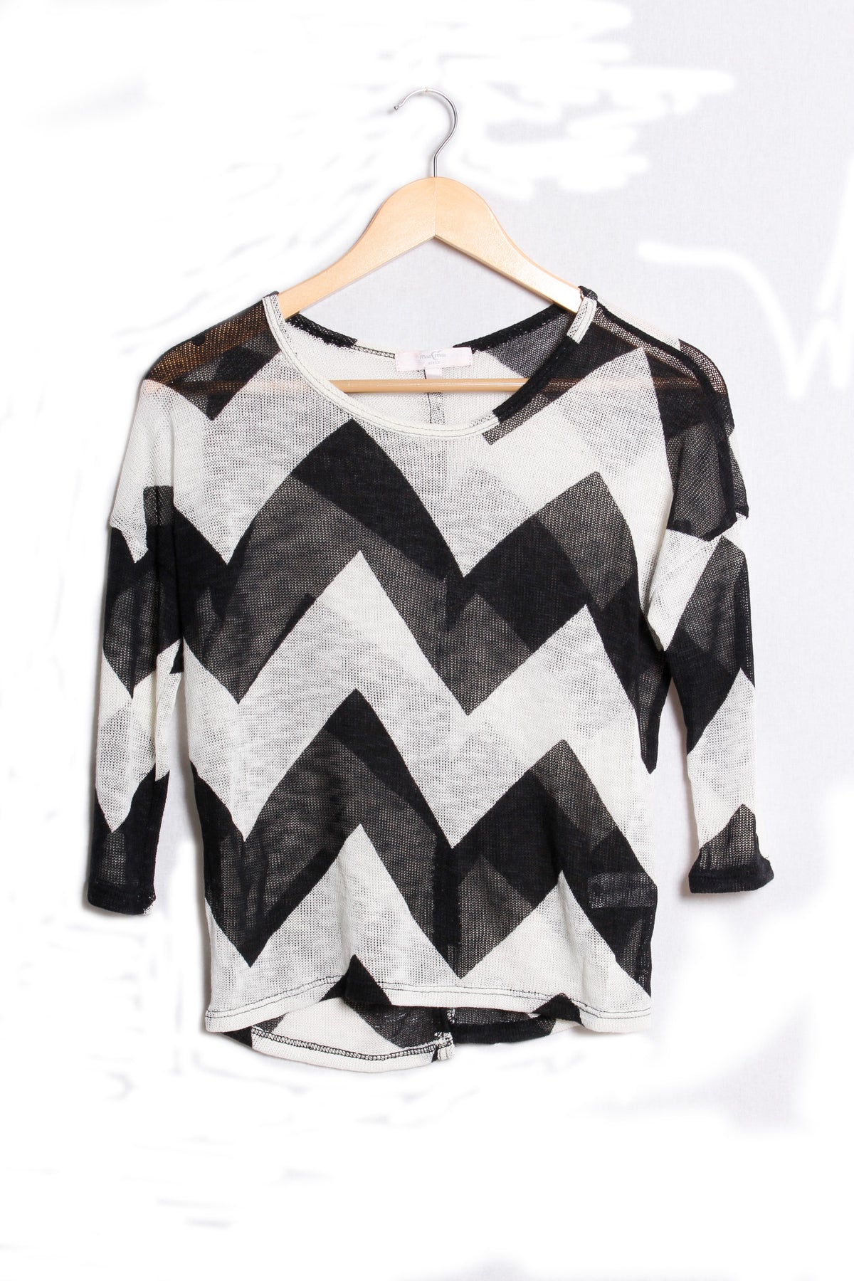 Women's 3/4 Sleeve Flounce Knit Crop Top