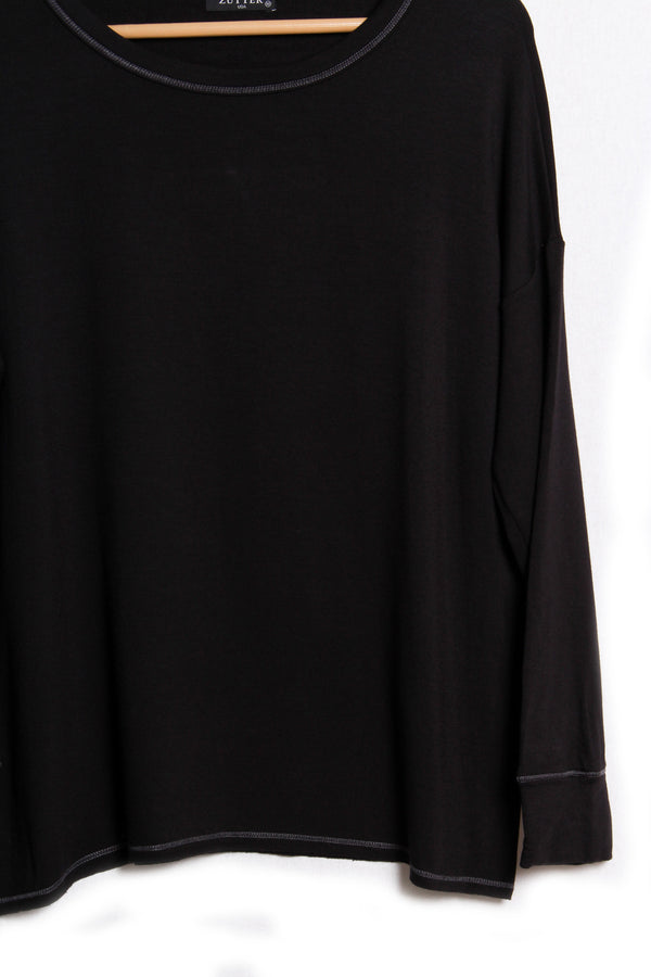 Women's Long Sleeve Scoop Neck Solid Sweater