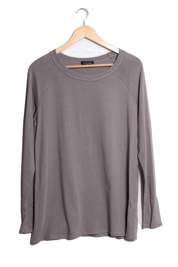 Women's Long Sleeve Round Neck Solid Top