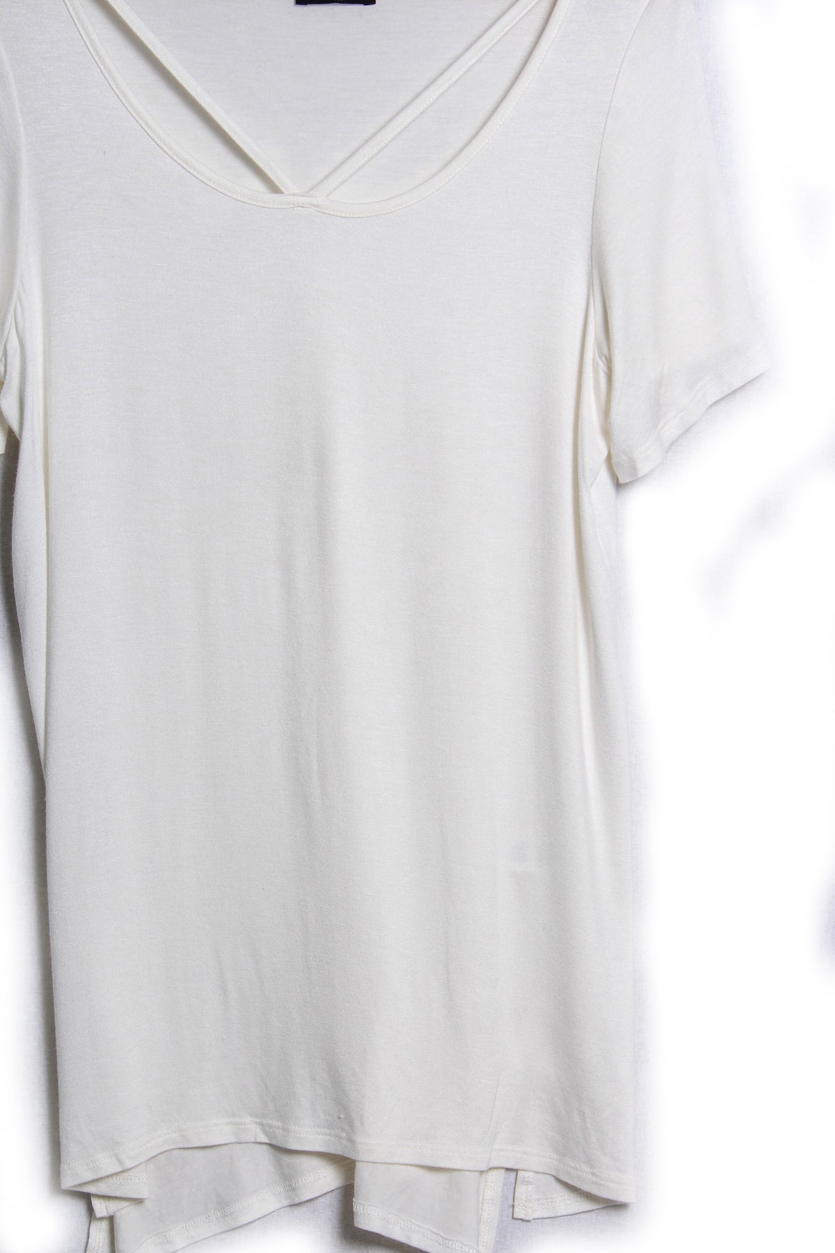 Women's Short Sleeve Scoop Neck Solid Top