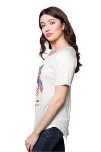 Women's Short Sleeves 'All American Mama' Flowy Tee
