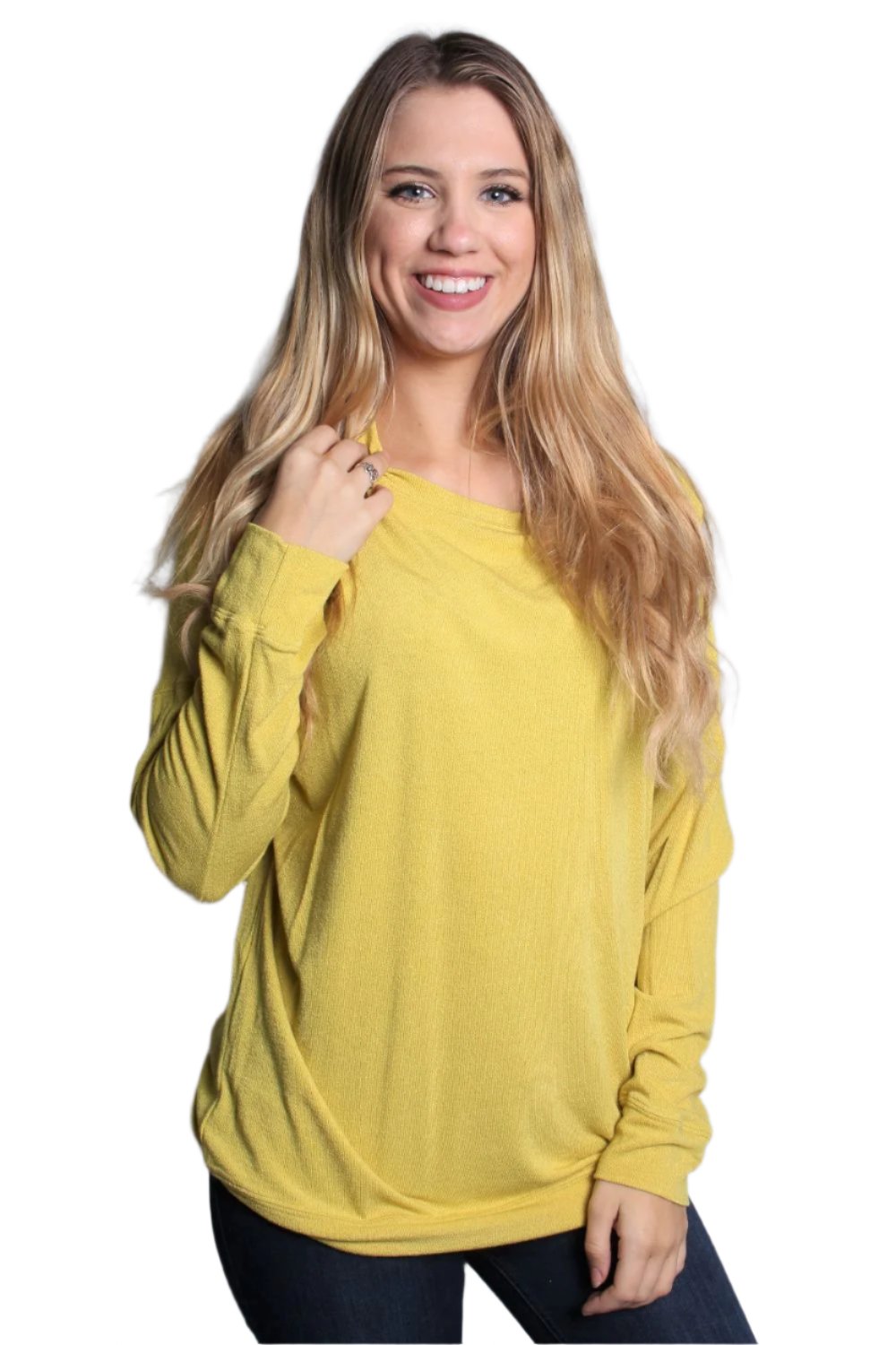 Women's Long Sleeve Loose Fit Solid Top