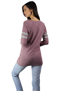 long sleeve light weight knit crew neck top