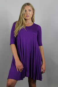 3/4th sleeve tunic dress