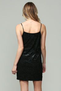 Women's Sleeveless Velvet Burnout Glitter Wrap Dress