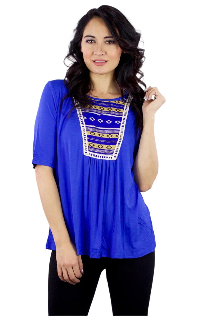 Women's Lace Back Low Cut Tunic Top