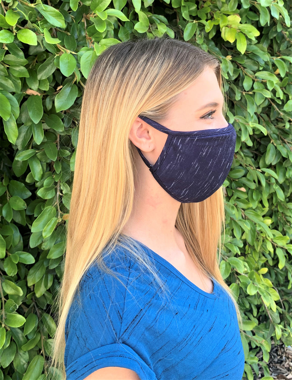 Blue Print Comfortable Double Layer Face Mask