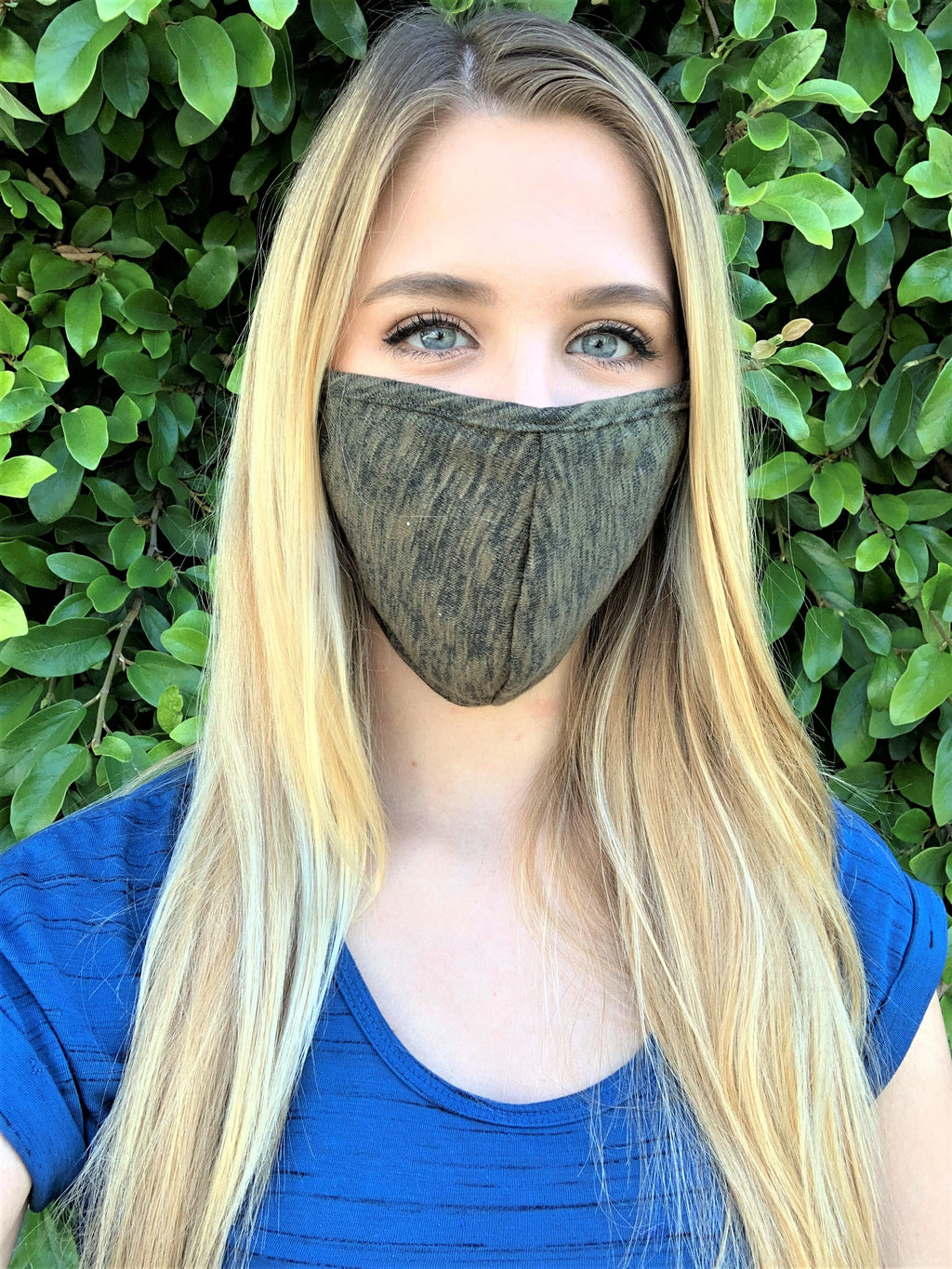 Green Print Comfortable Double Layer Face Mask