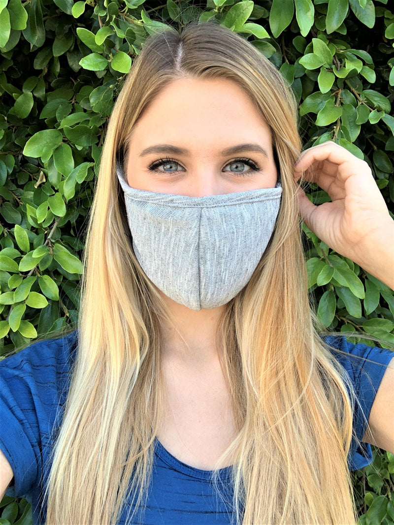 Heather Gray Comfortable Double Layer Face Mask