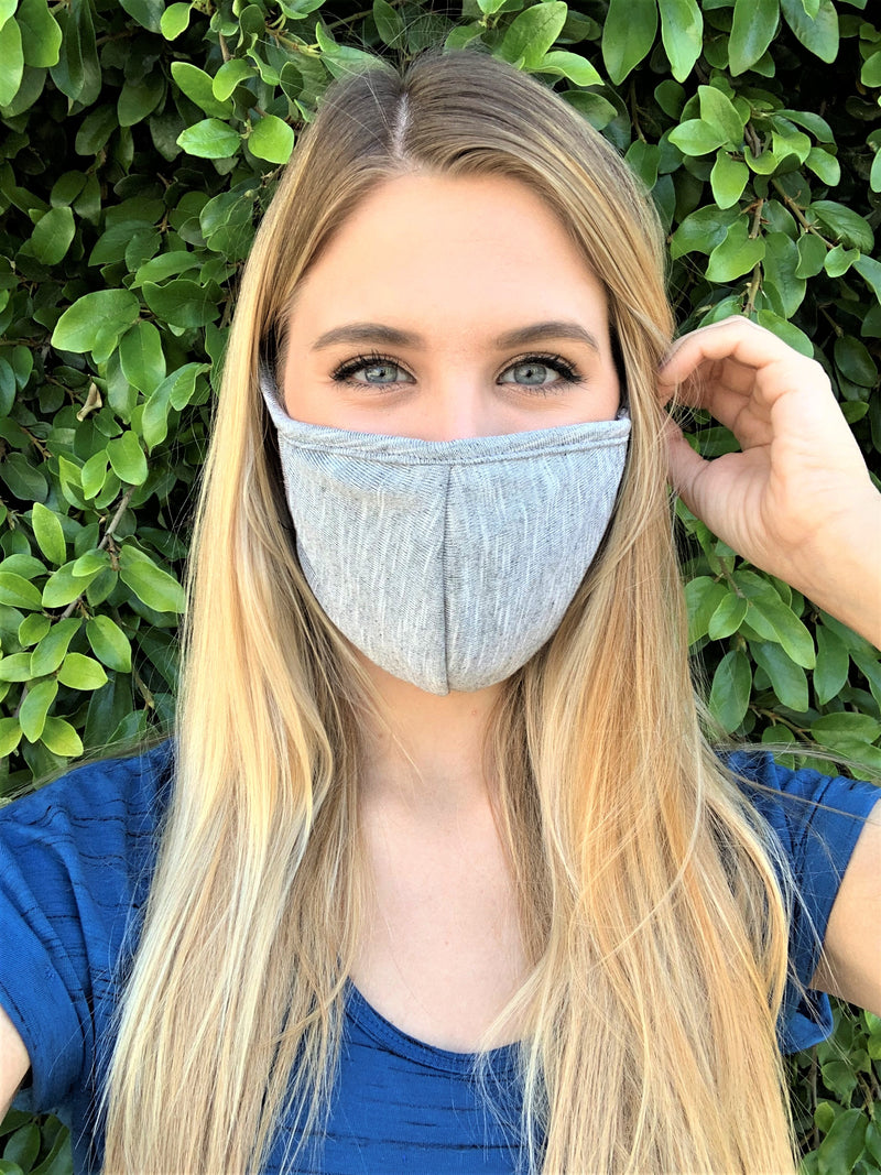 Heather Gray Comfortable Double Layer Face Mask (5)