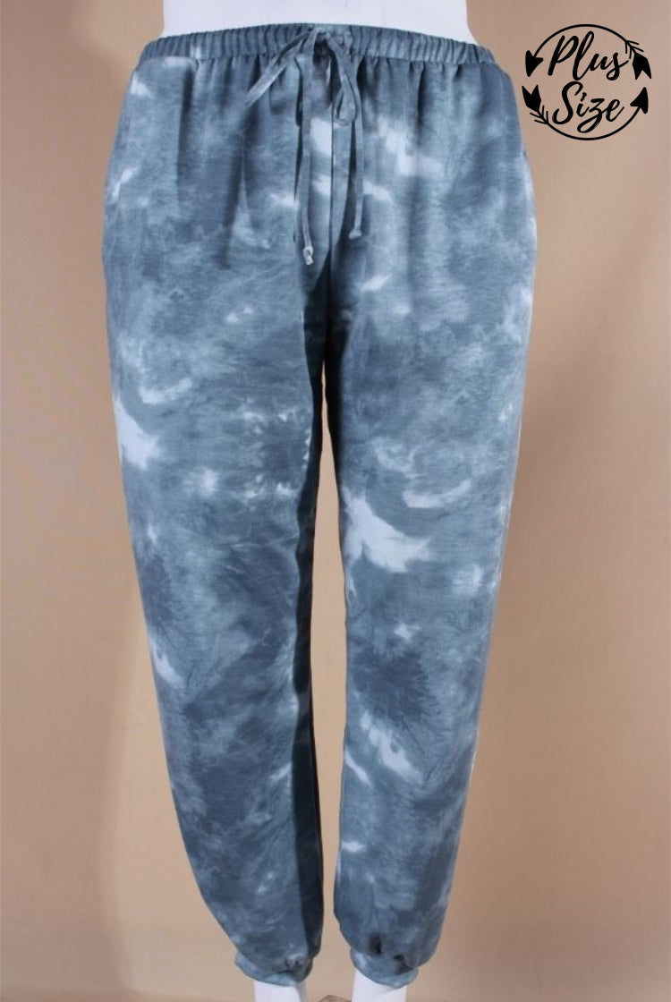 Women's Plus Size Tie Dye Jogger with Side Pockets
