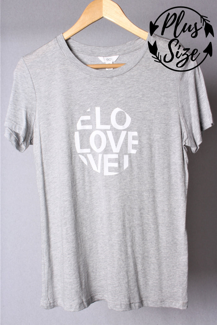 Women's Plus Size Short Sleeve Round Neck Printed Top